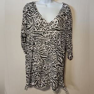 Portacruz‎ 2X Swimsuit Coverup Animal Print Beach